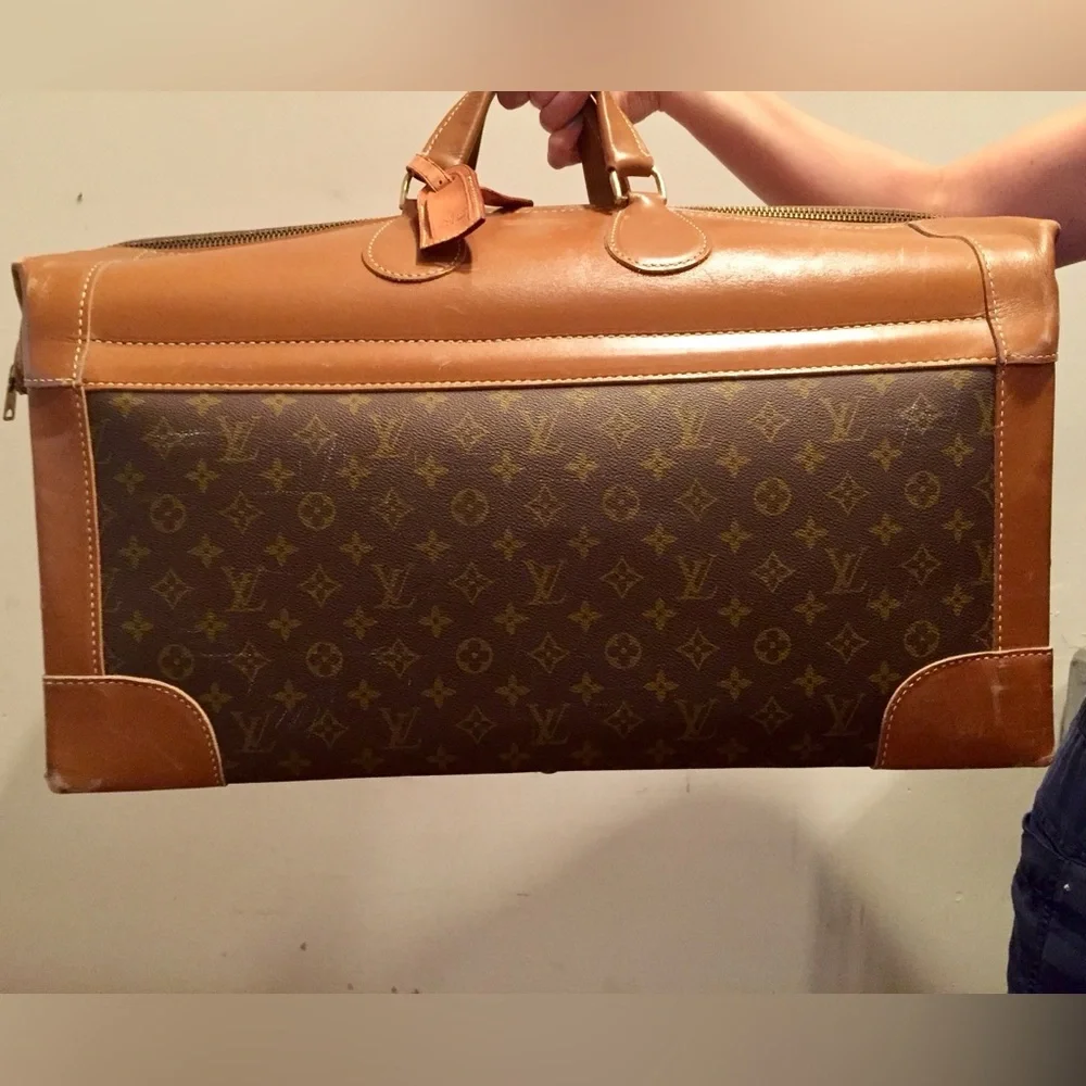 Vintage Louis Vuitton Monogram Travel Bag Steamer Doctors Bag - Rare 1970’s - Picture 13 of 14